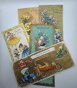 Vintage A Sunshine Card lot of 5 Happy Birthday. Gilded EmbossingNo Env. New(2) - Picture 1 of 16