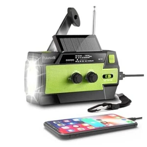 Emergency-Radio, 4000mAh Weather Radios with Hand Crank & Solar Charging,3 - Picture 1 of 7
