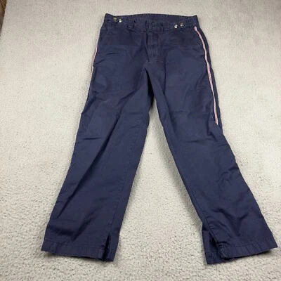 Diesel Pantalones Para Hombre 30x26 Azul Chaquetón P-tucs Cinta Pantalones Chinos Foto 1 de 4