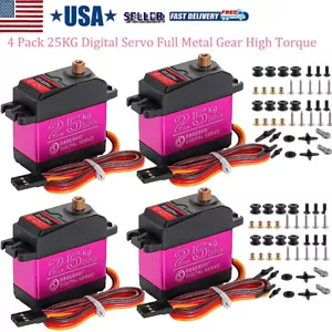 4x Hobby 25kg Digital Servo Metal Steering High Torque for 1/10 1/8 RC Car Boat - Picture 1 of 9