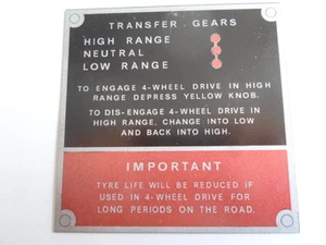 Targa targa landrover quadro cambio s77 land rover - Foto 1 di 1