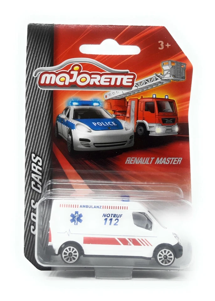 Majorette German Model Car metal DieCast SOS Cars Renault Master Ambulance 1/66 - Image 1 of 1