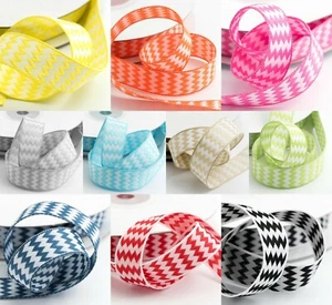 Gift Wrapping Ribbon - Zig Zag/ Chevron Design Double Sided 15mm, Cut Lengths - Picture 1 of 12