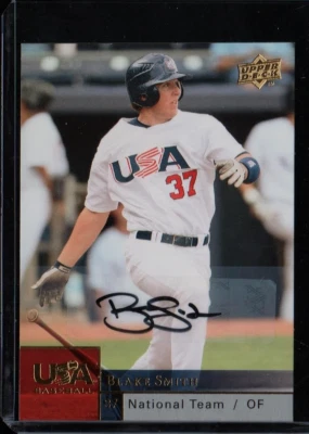 Blake Smith 2009 UD USA Baseball National Team Certified Autograph Mint+ - Image 1 of 2