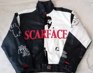 scarface learher Jacket JH DESING VINTAGE size L ( RARE SIZE ) - Picture 1 of 24