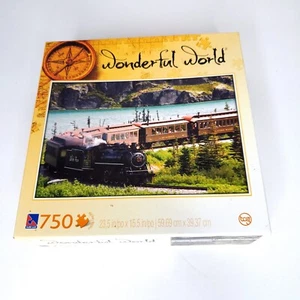Brand New Puzzle-Wonderful World 750 pcs. Steam Engine # 42510-81 Railway Trains - Picture 1 of 6
