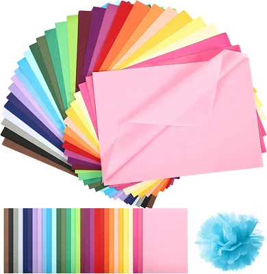 300 Sheets Colored Tissue Paper 114 x 79 Inches 30 Colors Gift Craft Decor - image 1 of 4