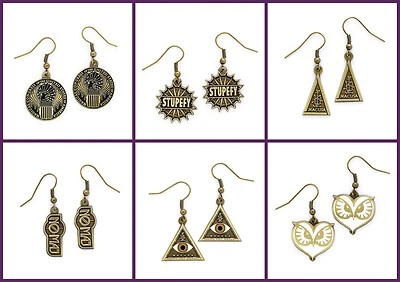 Pendientes oficiales con dije enchapados en latón joyería de animales fantásticos - varios estilos Foto 1 de 2