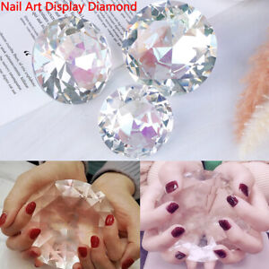 Nail Art Display Szkło Kryształ Diament Ręcznie Model Strzelanie Ornament Biżuteria do-AP