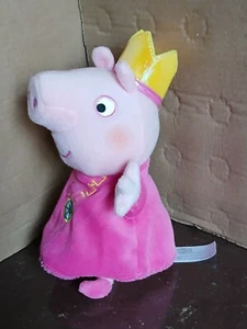 Peppa Pig Talking Princess In Crown Plush Soft Toy 8" 2003 Video A10 - Picture 1 of 5