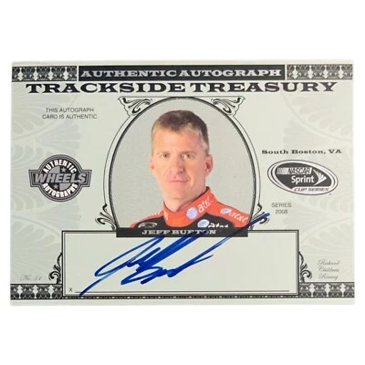 2008 Wheels High Gear Trackside Treasury Auto Jeff Burton #JB Auto - Image 1 of 2