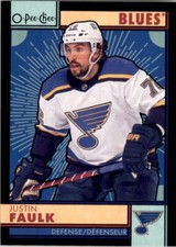 2022-23 UD O-Pee-Chee OPC Retro Black Border #292 Justin Faulk /100