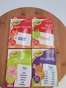 Crayola Flash Cards assorted cards ages 4 & 5, lot of 4 packs - Picture 1 of 5