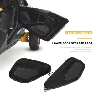 UTV For Can Am Maverick R Black Side Storage Bag Driver Passenger Lower Door Bag - Picture 1 of 9