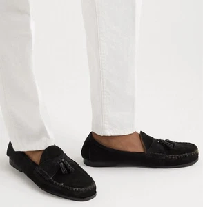 Tom Ford Herren "Berwick" Lammfell gefüttert Wildleder Quaste Halbschuhe schwarz 9 US $ 1290+ - Bild 1 von 21