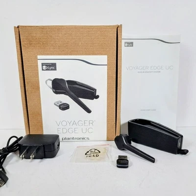 Plantronics Voyager Edge UC B225-M Bluetooth Headset PITE14, Charger, USB, Lync - Image 1 of 4