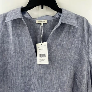 Vestido Lafayette 148 1X Plus Azul Lapislázuli Melange 100% Lino Manga Corta Ret $898 - Imagen 1 de 13