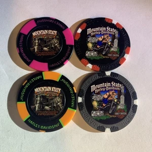 4 Harley Davidson Poker Chip HD Mountain State in Delbarton, WV geschlossen 30.08.25 - Bild 1 von 2