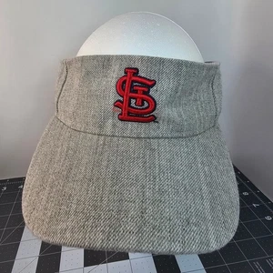 St. Louis Cardinals Gray Embroidered Logo Acrylic Adjustable Visor Hat One Size - Picture 1 of 10