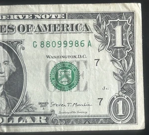 (FLIPPER!) $1 Flipper Fancy Serial Number G88099986A Series 2017 - Picture 1 of 4