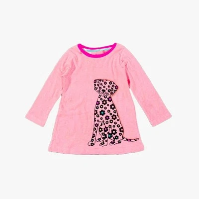 Mini Boden NEW Girl's Dog Floral Applique Tunic in Pink Sizes 4-5, 6-7, 7-8 Y - Image 1 of 3