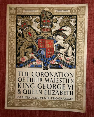 1937 Coronation Souvenir Programme – King George VI & Queen Elizabeth – - Image 1 of 3