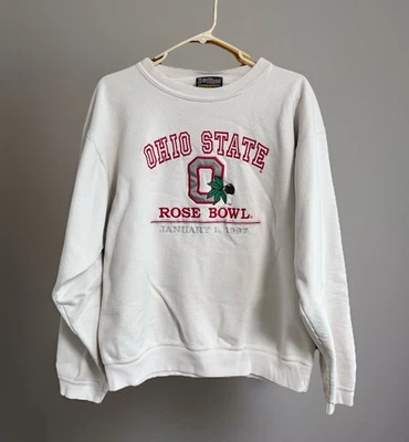 Sudadera De Colección Ohio State Buckeyes 1997 Rose Bowl Cuello Redondo Bordada EE. UU. Foto 1 de 4