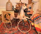 Great Victorian Styled Carved Wood Tricycle Velocipede Horse Saddle Stirrups