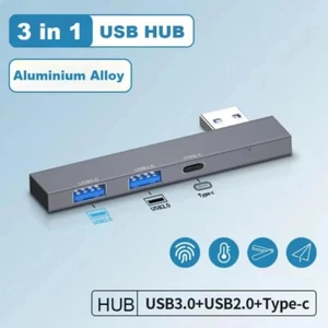 3-in-1 Type-C USB Hub USB 2.0/3.0 Docking Station High-Speed Adapter - Picture 1 of 7