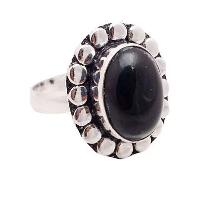 Rosso Onice Gemma Placcato Argento Handmade Gioielli Regalo Misura Anello US 8 - Immagine 1 di 3