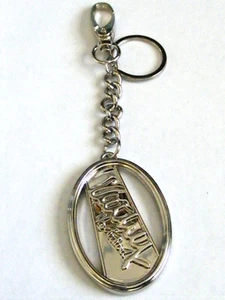 Kathy Van Zeeland Silver Oval Keychain Fob Purse Charm - Picture 1 of 5