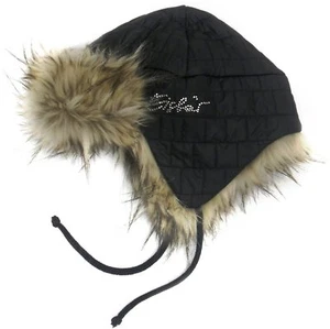 Eisbär Pol Lux Swarovski Cristallo 363463 Cappello Inverno Donna Nero 57cm Ghiaccio - Foto 1 di 1