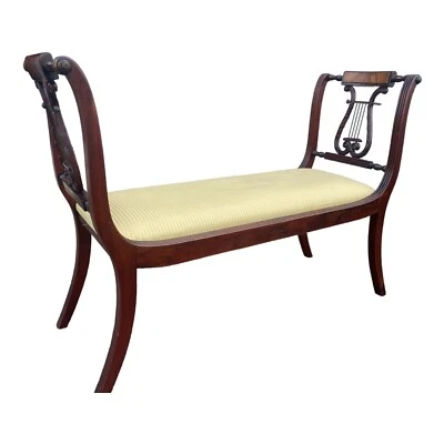 Banco ventana caoba estilo regencia años 40 - Asientos elegantes Foto 1 de 4