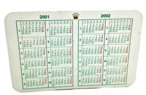 Rolex CALENDAR - CALENDARIO ANNO 2001 - 2002 Original Vintage - Picture 1 of 3