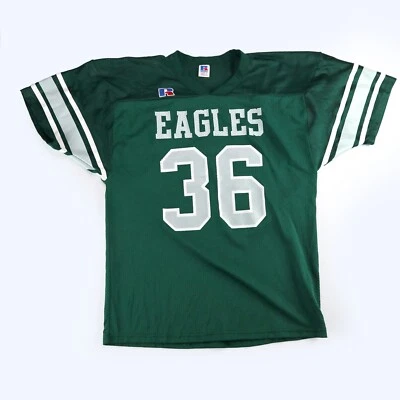 Vintage Retro Made in USA Green Eagles 36 Football Jersey Youth XL / Women L  - Image 1 of 3