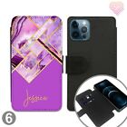 Personalised Leather Flip Stand Wallet Case For Apple Iphone 14 Samsung S23 252