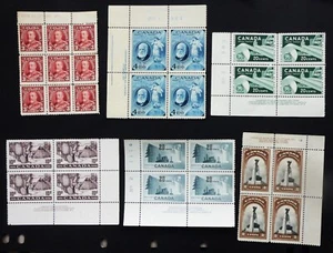 CANADA MINT UNMOUNTED BLOCKS 1930'S-50'S  *SEE NOTE CAN.SHIP$1.99 COMB.SHIPPING - Picture 1 of 2