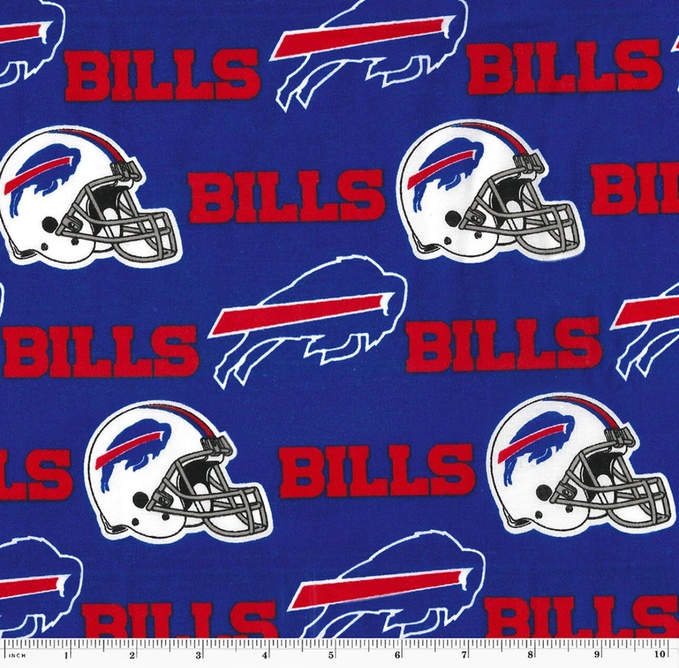 FABRIC TRADITIONS Buffalo Bills Cotton NFL Fabric 1/4 Yard