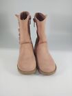 Toddler/Kids Cat & Jack Pink Suede Side Zip Winter Boots - Size 7 - CT4 