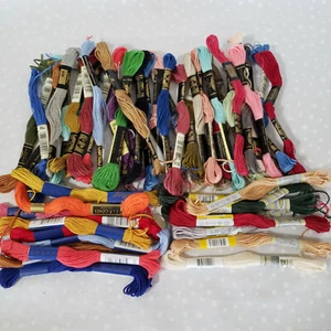 Lot of 50 DMC Sullivan Craftways Coats Cross Stitch Embroidery Floss Skeins - Picture 1 of 5