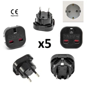 5x UK England Englisch auf EU Euro Europa European Travel Adapter BS CE Approved - Bild 1 von 8