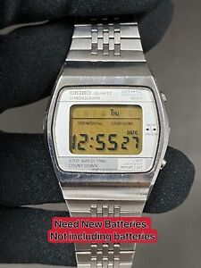 Rare Vintage SEIKO 0138-5030 Japan Digital Men’s Watch, Need New Battery.
