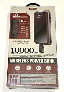 New REMAX Power BANK DUAL USB 10000mAh RPP-105 Wireless Charging Tangee Series