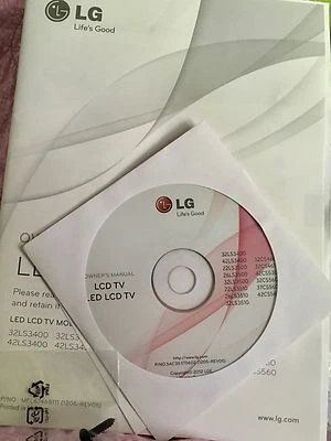 LG LED LCD Television TV OEM Instruction Manual Guide , Set Up CD Disc - Image 1 of 3