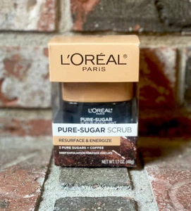 L'Oreal Paris Pure Sugar Face Scrub~ Kona Coffee, Almond & Coconut Oil ORIGINAL - Picture 1 of 2