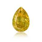 0.48 Carat Fancy Vivid Yellow Color Natural Diamond Loose Pear Shape VS1 Clarity