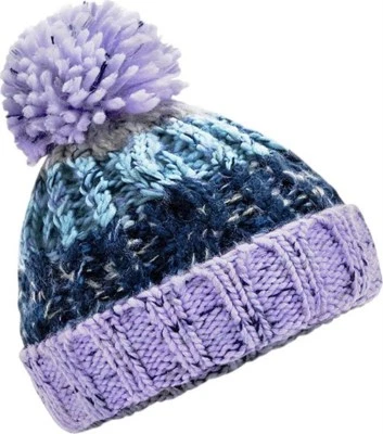 NEVERLESS Baby Wintermütze Mädchen Strickmütze Grobstrick Bunt Effektgarn Bommelmütze