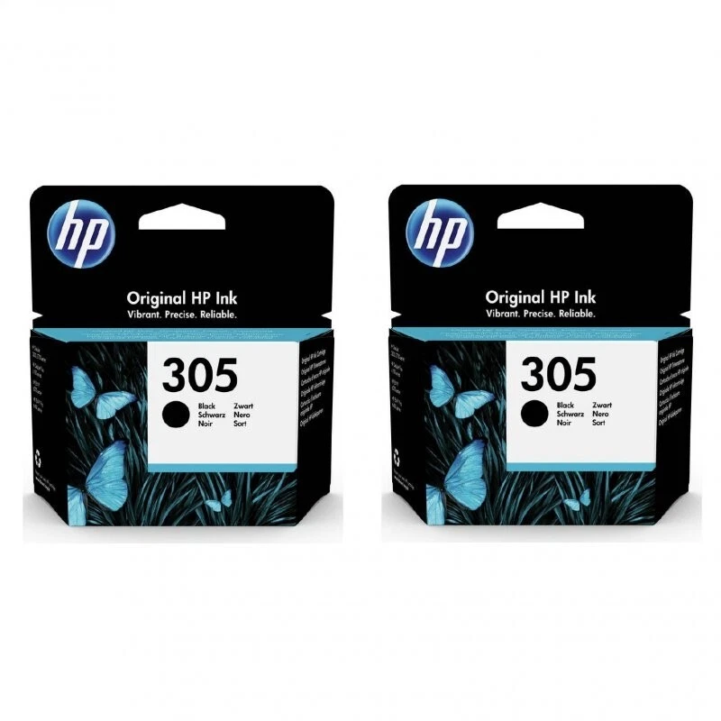 HP 305 (3YM61AE) Cartucho de tinta negro Original - Pack x 2 - Imagen 1 de 1