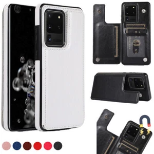 Funda trasera de cuero abatible billetera con soporte para tarjetas teléfono para teléfono Samsung S23 S20 A71 S9 - Imagen 1 de 19