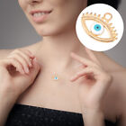 10 Pcs Devil's Eye Pendant Alloy Blue Beads Charm Circle Necklace